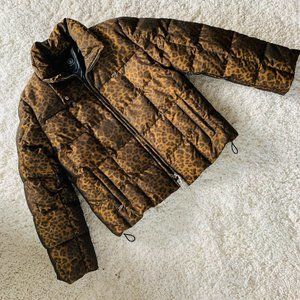 BOGNER x Goan Thylmann - Rare (Sz 10) Cheetah Animal Print Goose Down Coat